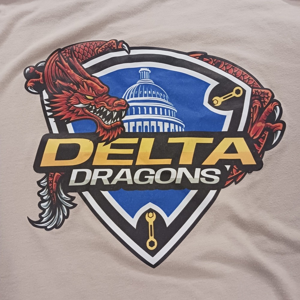 The Army Aviation Brigade Delta Dragons T-Shirt Mens XL Tan Short Sleeve Graphic - Picture 4 of 6